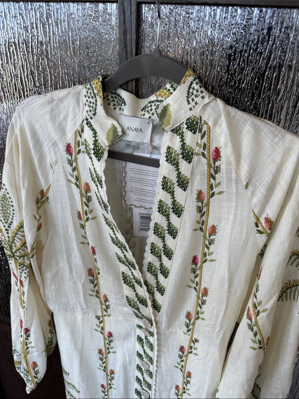 Few Moda ANAYA Raquel Dress Women's White Embroidered Maxi Dress size 8 - Picture 9 of 15